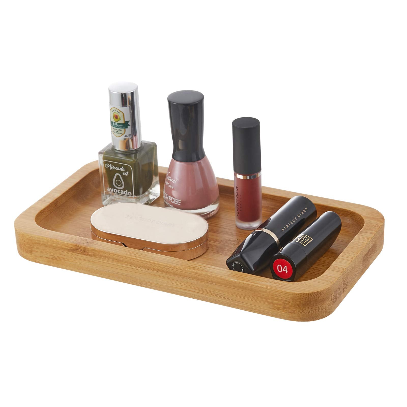 Iniunik Glass Qtip Holder With Vanity Tray, Apothecary Jars Bathroom Accessories Bathroom Canisters Organizer Countertop Q Tip H